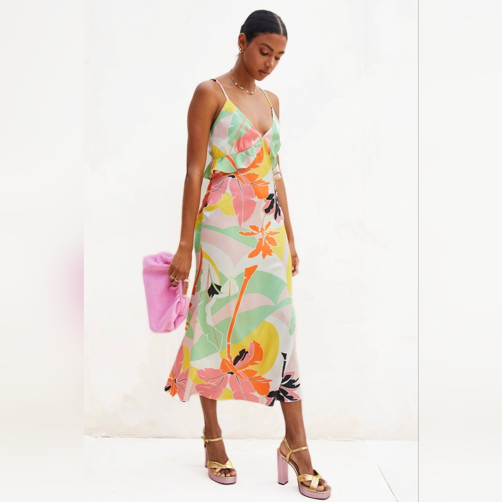 NWT Never Fully Dressed Palm Hannah Midi Dress